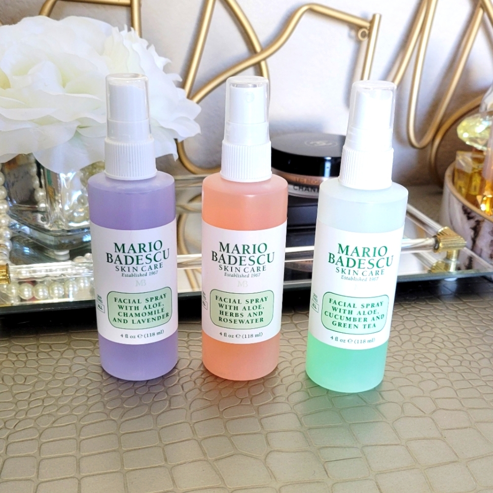 Bundle Mario Badescu Facial Spray Cucumber Green Tea Herbs Rosewater Lavender